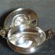 Alpaca silver metal serving dish with flowers