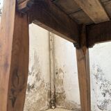 1950s oak farmhouse table with spindle legs