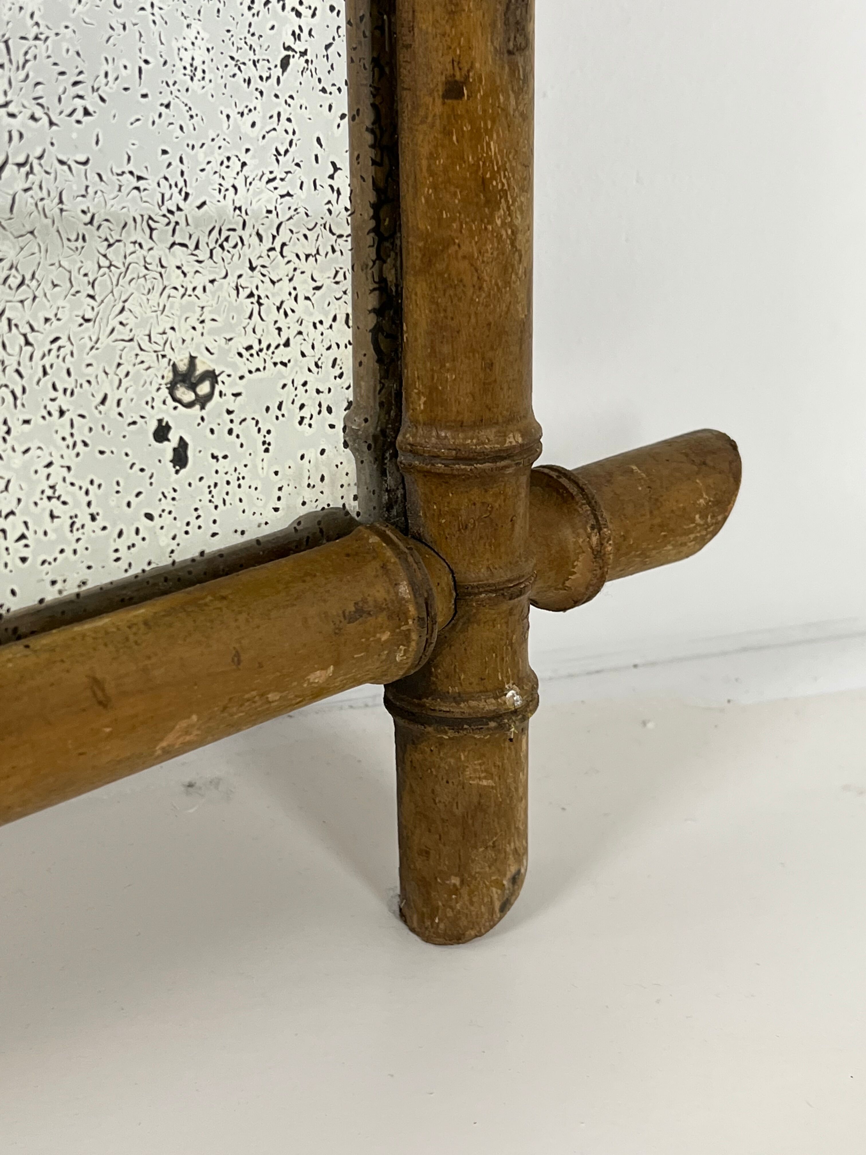Faux bamboo mirror antique