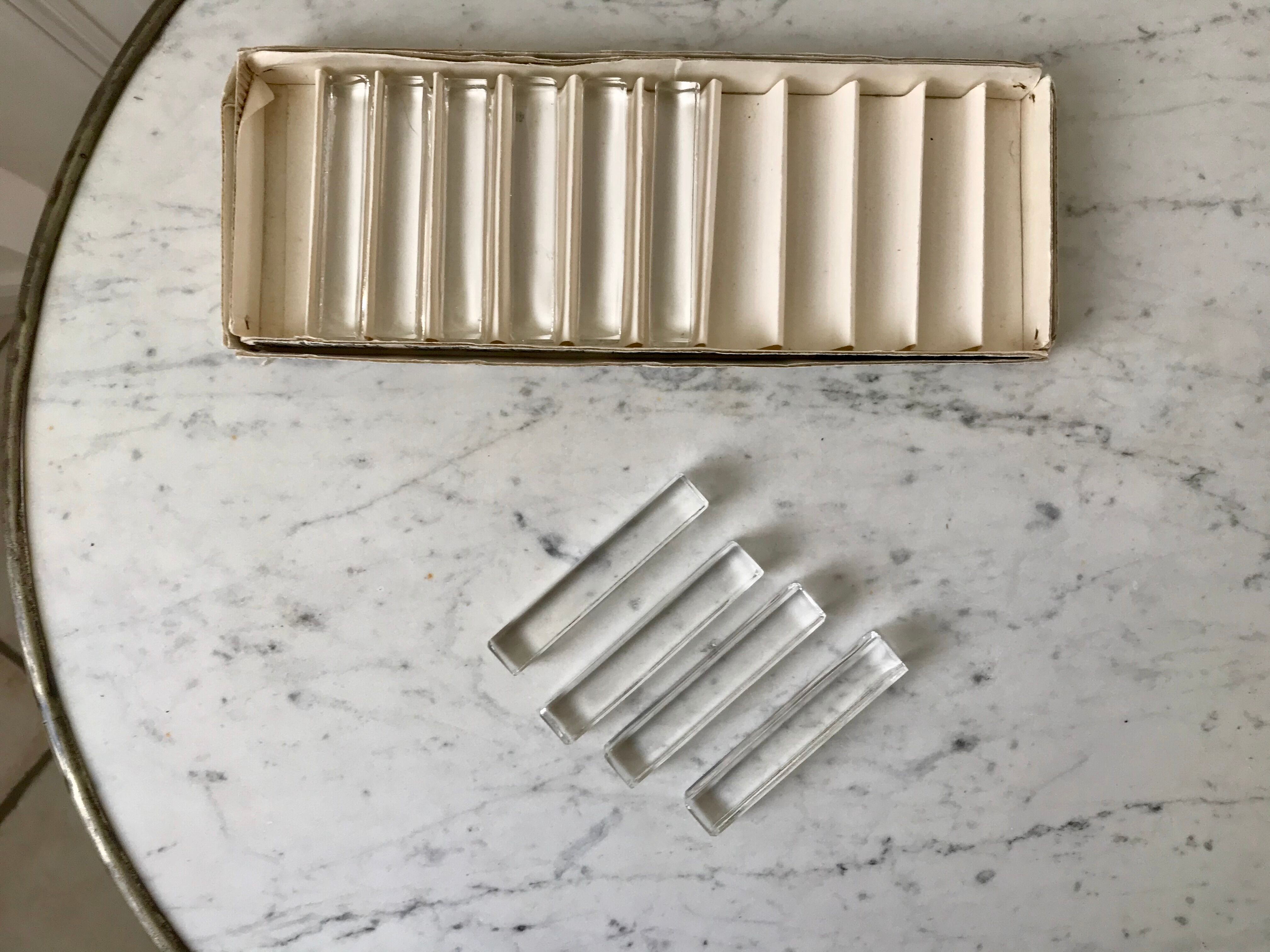 Set of 10 50s crystal knife holders