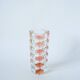 Small transparent and pink glass vase 1960