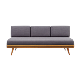 Daybed couch, 50s, walnut, redone
