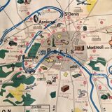Old school map of Paris