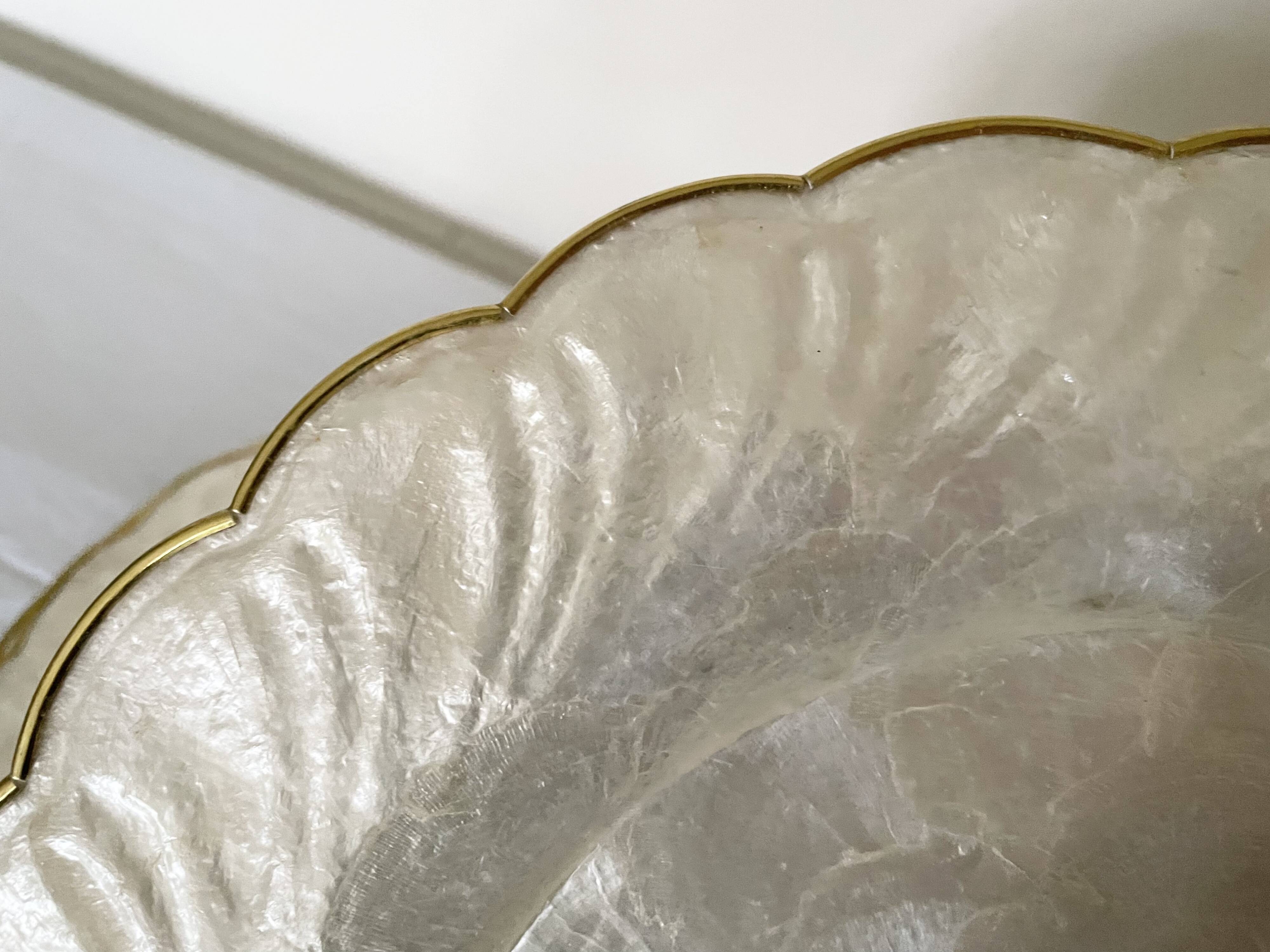 Mother-of-pearl and brass plates