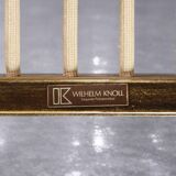 Vintage Mid-Century Modern Wood and Fabric Armchairs from W. Knoll, Set of 2