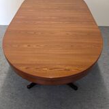 Baumann extendable oval table, 70s-80s