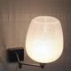 Wall lamp - reading light in chromed metal and opaline globe - 20th century
