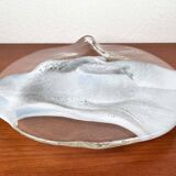 Vintage German glass plate or bowl by Hans Jürgen Richartz for Richartz Art Collection, Mathildenhütte, Solingen, Germany.