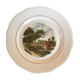 Decorative porcelain plate watermill landscape - signed JC Van Hunnik