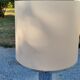 Lamp of the 70s in chrome metal original lampshade