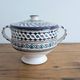 Vintage ceramic soup tureen from Tunisia – 1970s – Blue and t