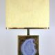 Vintage Brass & Agate Table Lamp by Willy Daro, 1970s