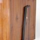 Midcentury Italian Freestanding Modular Bookshelf In Teak And Brass