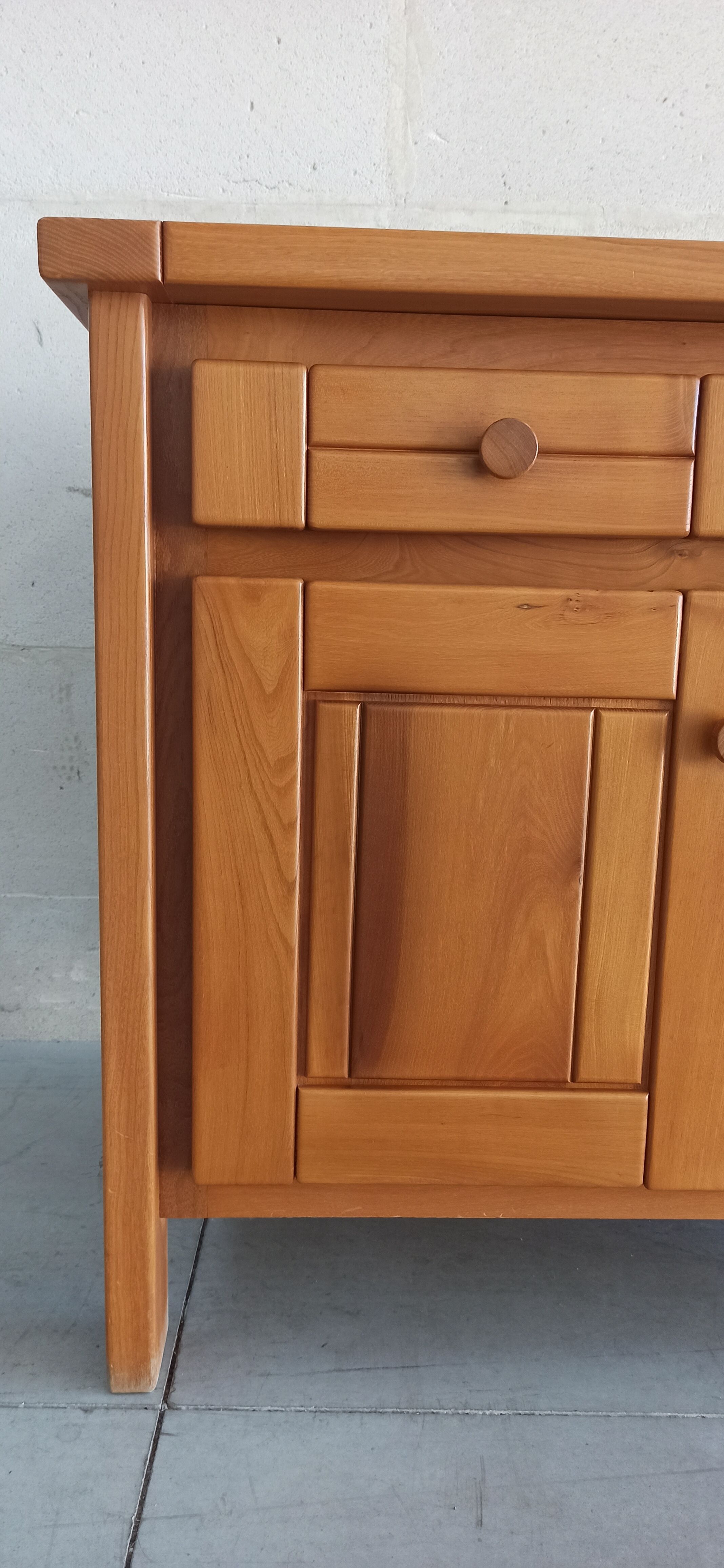 Elm sideboard Maison Regain, 80's