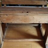 2-seater solid wood school desk