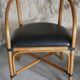 Lot de 4 fauteuils en rotin simili cuir