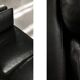 Vintage Mid-Century Danish Modern Two-Seater Black Leather Sofa, 1970s