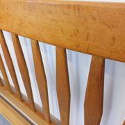 Double vintage French bed by Guillerme et Chambron in solid oak from the 1960s.