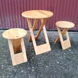 Suzy folding table and stool set by Adrian Reed.