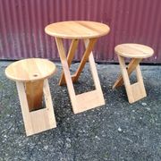 Lot table and folding stools Suzy by Adrian Reed.