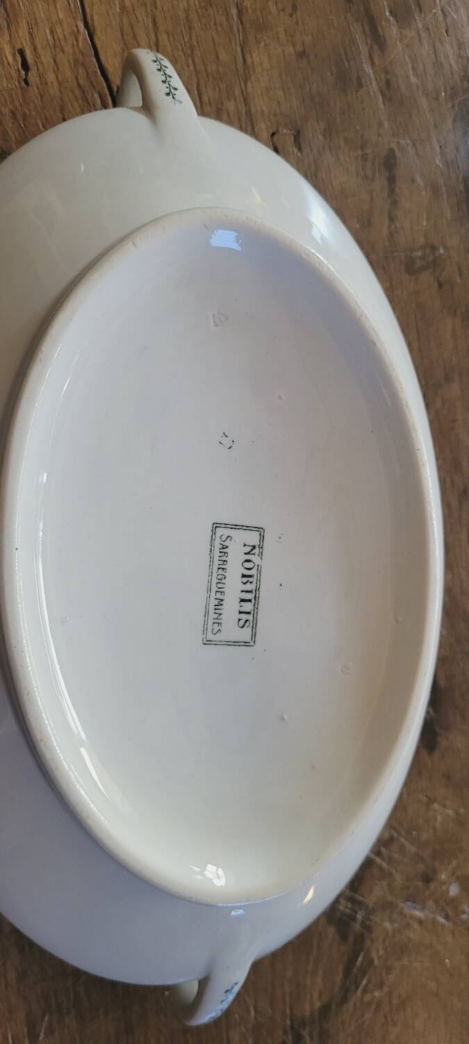Sarreguemines iron earth tureen