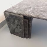 Vintage grey marble coffee table from the 1970s.