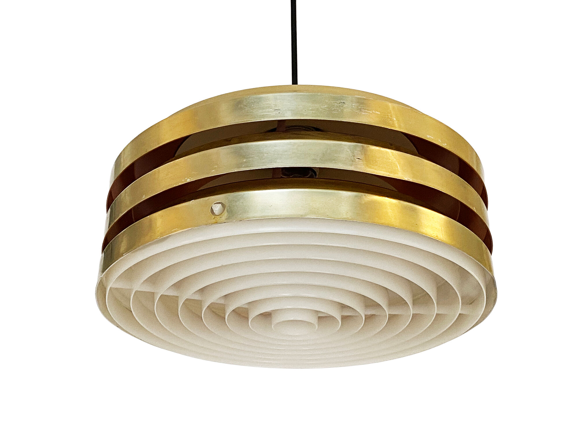 Multi layered pendant light by Carl Thore for Granhaga Metallindustri. Sweden 1970s.