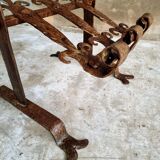 Antique shoe rack side table bench