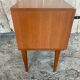 Antique Nightstand Scandinavian Wood Drawer + Vintage Case #E287