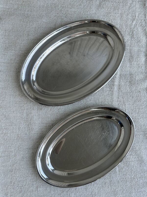 Duo de plats en inox Jean Couzon