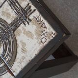 Danish mid century rectangular coffee table by Ox Art in Oak and Stoneware, 1970