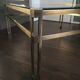 Vintage hollywood regency square brass coffee table