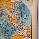Vintage large format school map - Indian Ocean