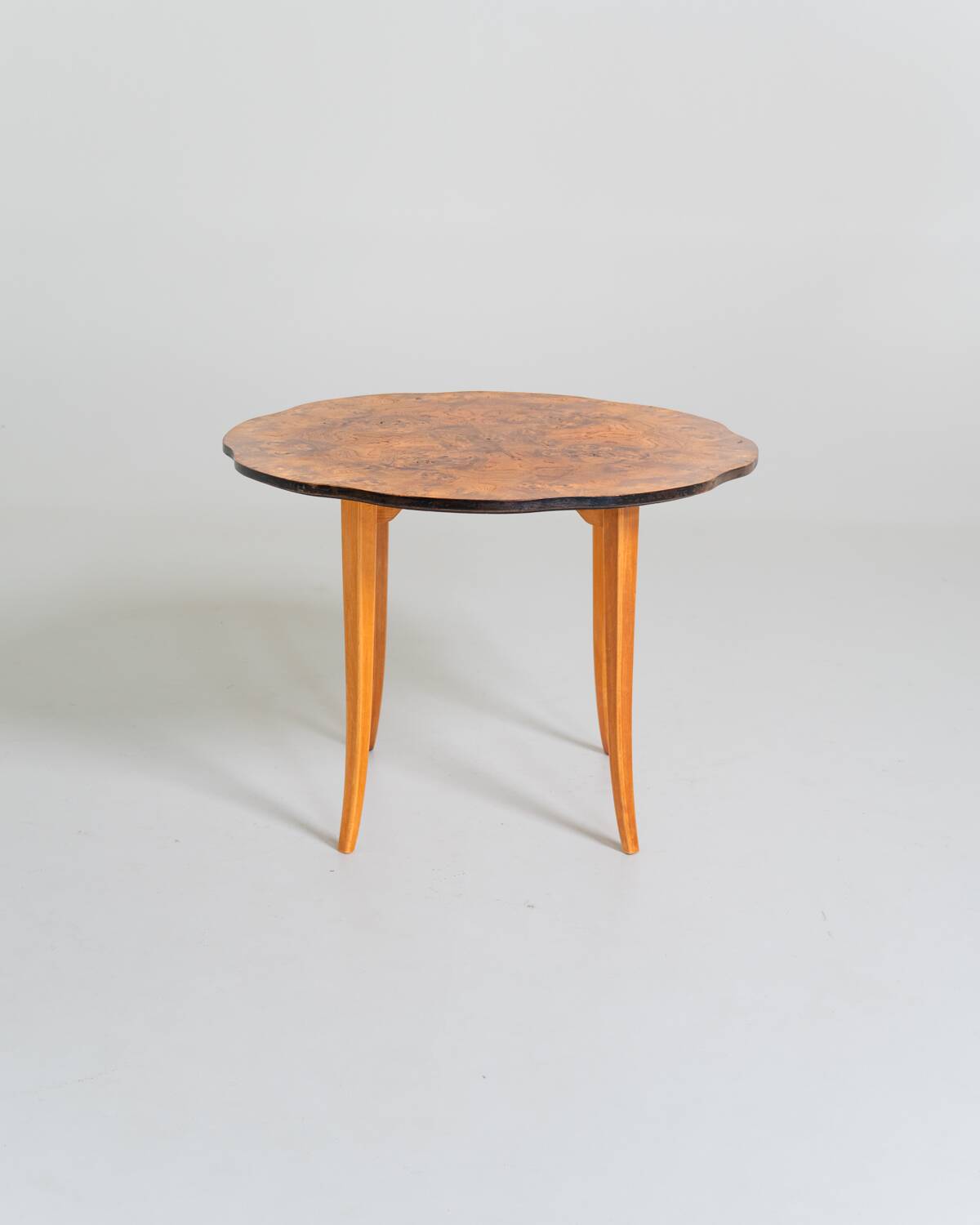 Elm burl side table, Sweden, 1940s