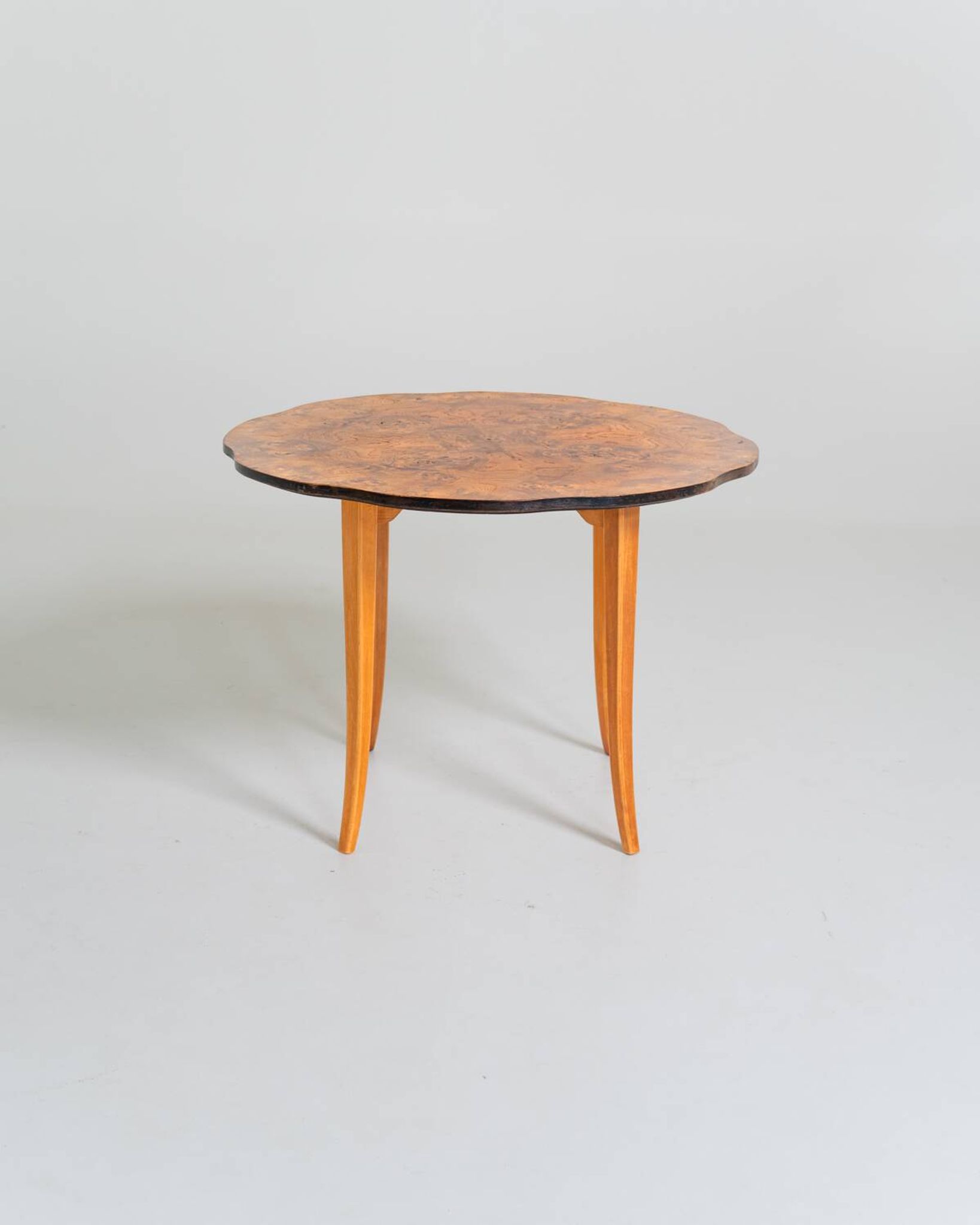 Elm burl side table, Sweden, 1940s