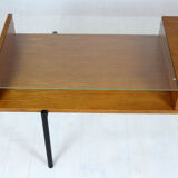Oak coffee table with a glass top from Onv olomouc, 1970s