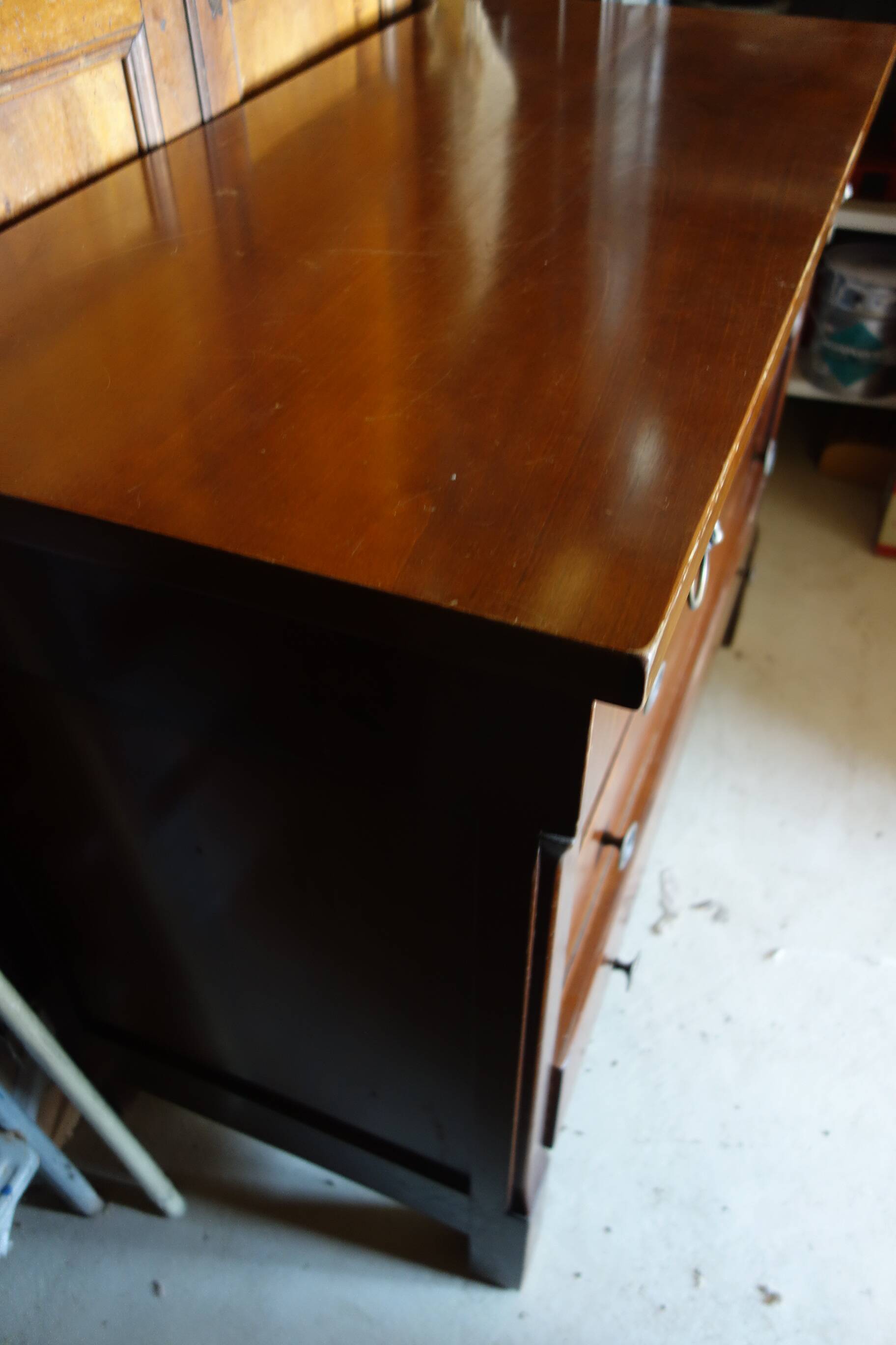 Vintage antique cherry wood Empire chest of drawers