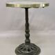 Bistro table with marble top and brass rim