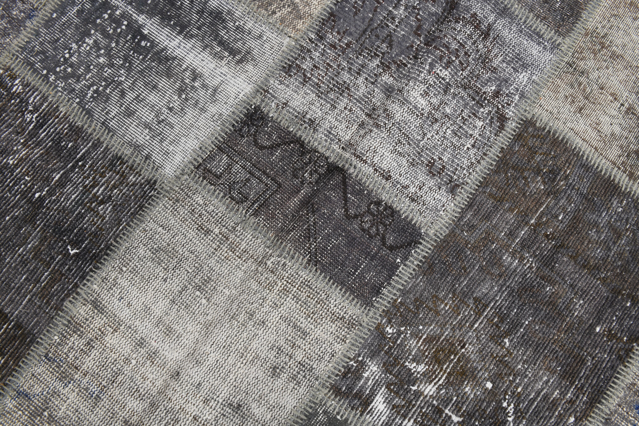 Turkish vintage oushak patchwork rug