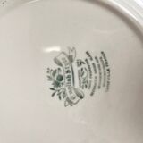 Set of 6 flat plates "English style" blue, Lunéville