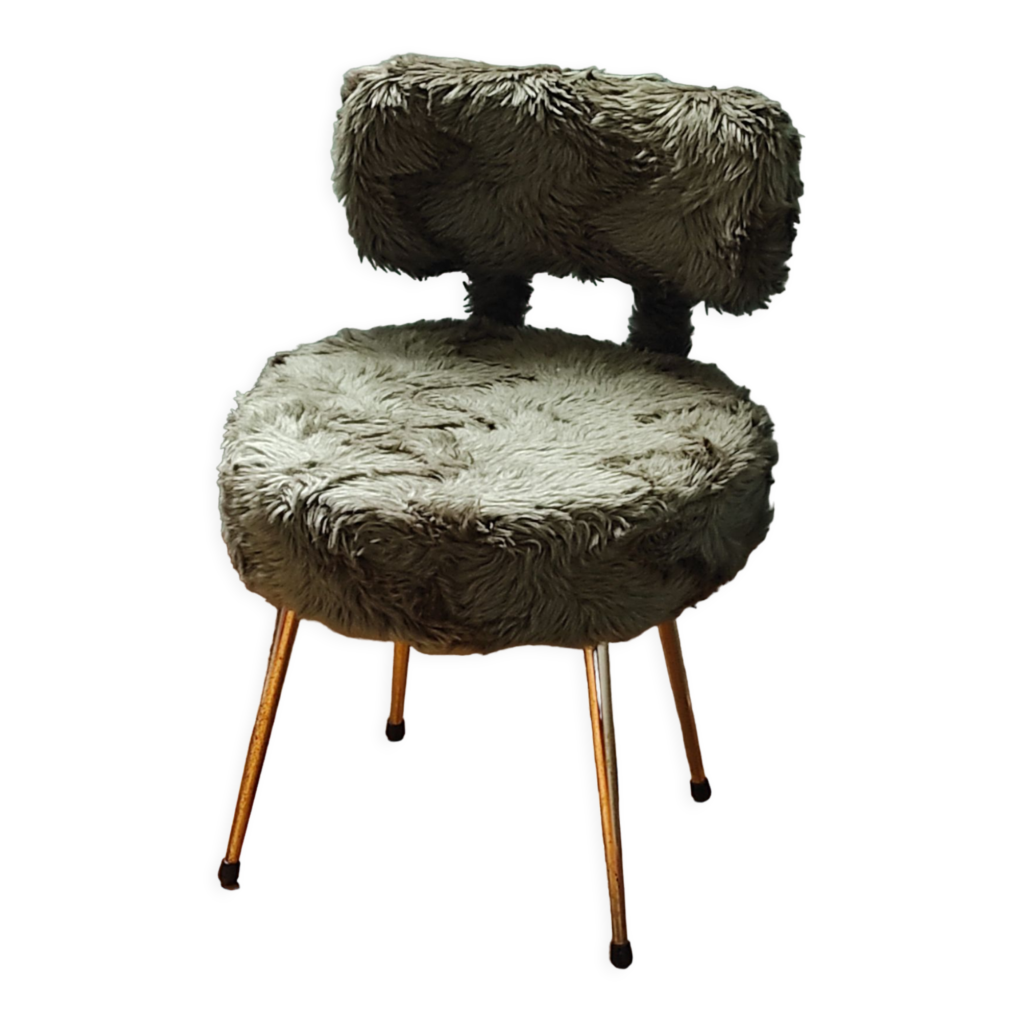 Green "moumoute" chair 1970 Pelfran