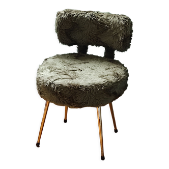 Green "moumoute" chair 1970 Pelfran