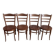 Lot de 4 chaises bistrot Baumann assises rondes.
