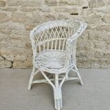armchair woven wicker basket