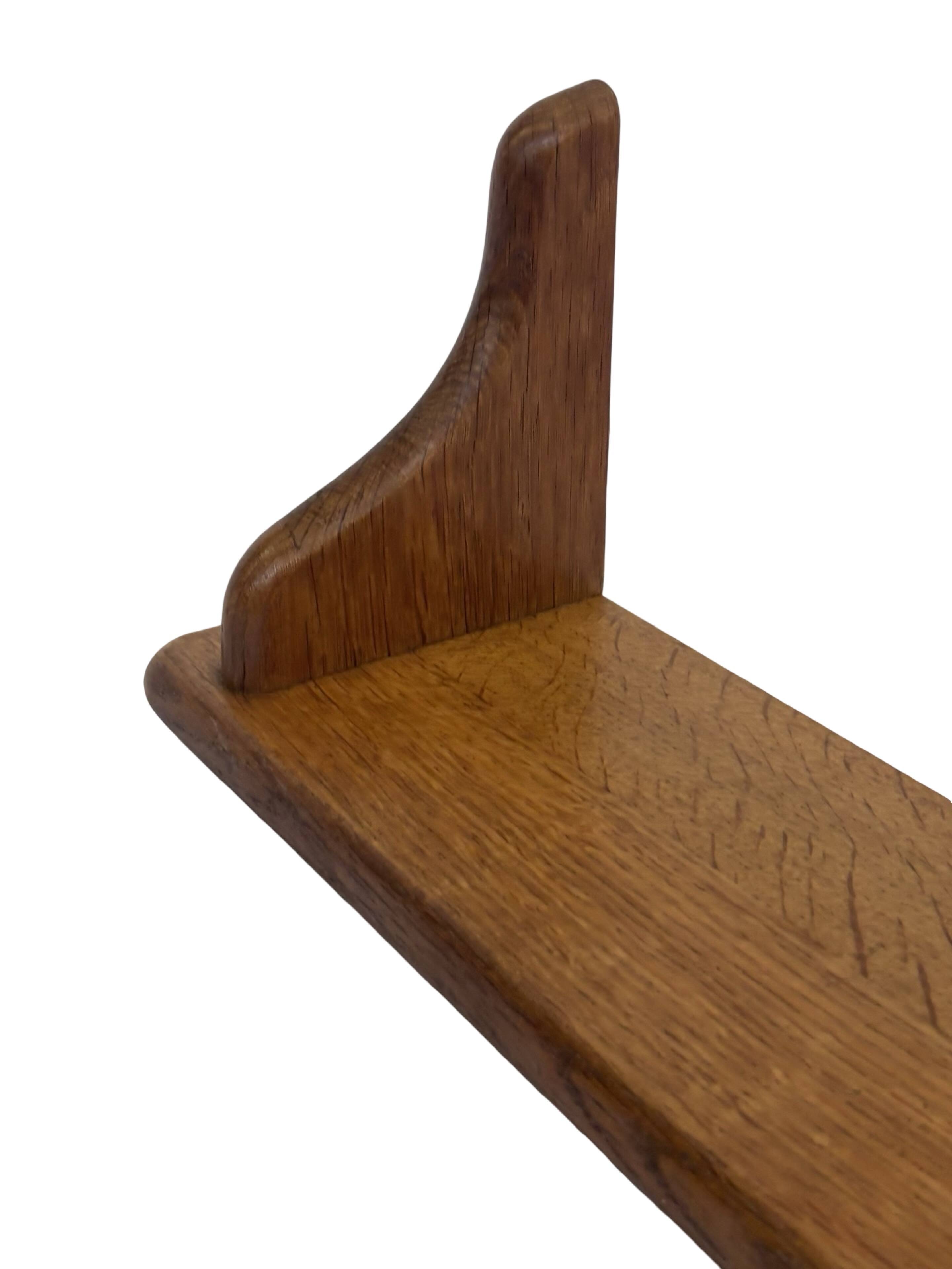 Vintage book shelf wall rack 1970s wood minimalist design