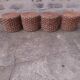 Paire de poufs en corde tressé années 70'S