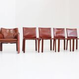 Cab 412 + 414 Dining Chairs by Mario Bellini for Cassina, Italy, Set of 5