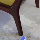 Vintage mahogany senator high back lounge chair by Ole Wanscher for Cado, 1960s