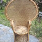 Emmanuelle armchair in rattan years 50