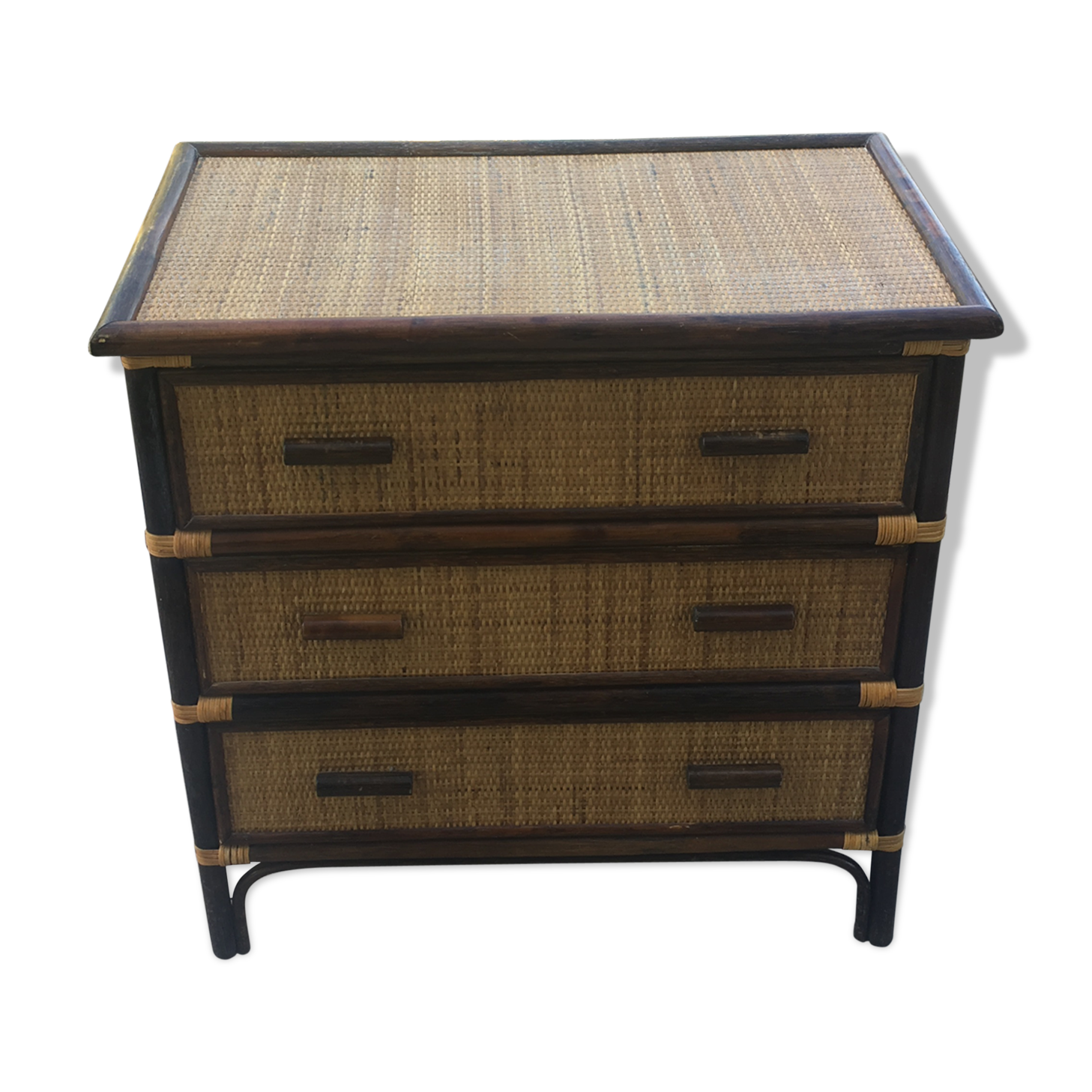 Chest of drawers  rattan 2 colors